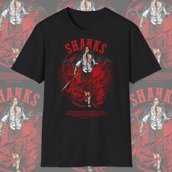 One Piece Shanks Japanese Manga Anime Retro Gamer Cult Meme Movie Music Cool Gif - Picture 1 of 1